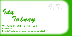 ida tolnay business card